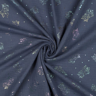 double gaze - denim arc-en-ciel Foil Unicorn