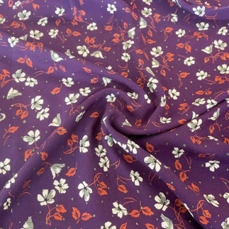 viscose - Hilco Webware Skadi pois dorés lilas