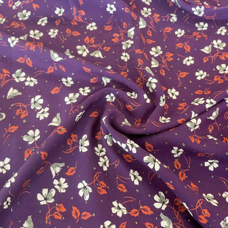 Viscose tissée - Hilco Skadi points dorés violet