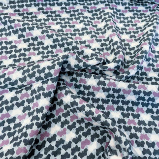 Leftover - viscose - Butterflies by lycklig design light blue 92cm