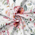 Double Gauze - Flower Garden white