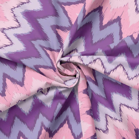 Jersey de viscose - Zigzag lilas/violet