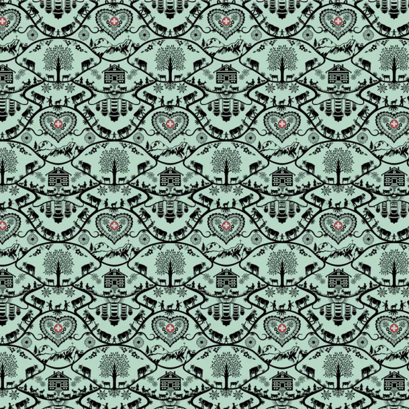 oilcloth - Silhouette Gasser mint PVC matt