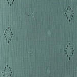 double gauze - Embroidery ornaments mint