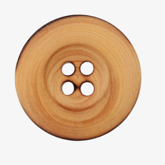 Wooden button 4-hole brown (uk)