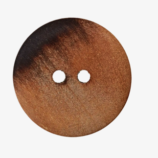 Bouton en bois 2 trous ombré marron/noir (Royaume-Uni)
