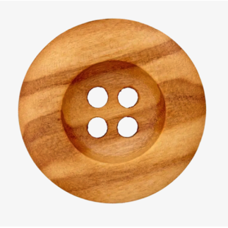 Bouton en bois 4 trous beige/marron 20 mm (UK)
