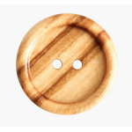 Wooden button 2-hole light brown 18mm