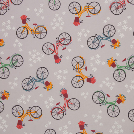 tissu enduite acrylique - Velos gris clair