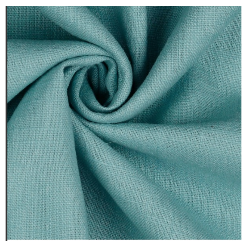 Tissu enduit - Coatet Linen turquoise clair