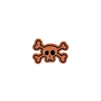 synthetic leather label - Mrs Mint - Skull