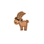 Étiquette similicuir - Mme Mint - Steinbock "fer à repasser"