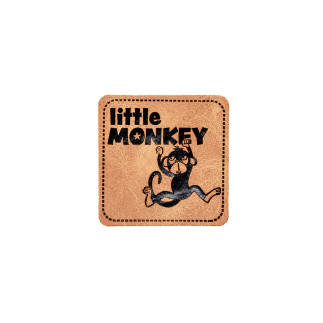 Étiquette d'art - Mme Mint - Petit Singe « thermocollant »