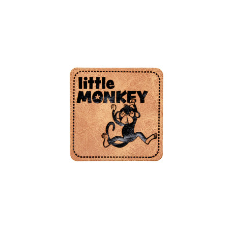 Étiquette d'art - Mme Mint - Petit Singe « thermocollant »