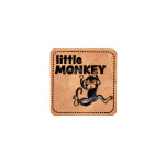 synthetic leather label - Mrs Mint - Little Monkey "iron-on"