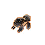 Étiquette similicuir - Mrs Mint - tortue « thermocollante »