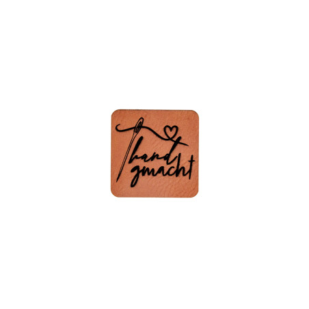 synthetic leather label - Mrs Mint - Handmade needle