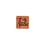 synthetic leather label - Mrs Mint - Handmade needle