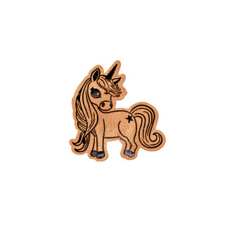 synthetic leather label - Mrs Mint - Unicorn "iron-on"