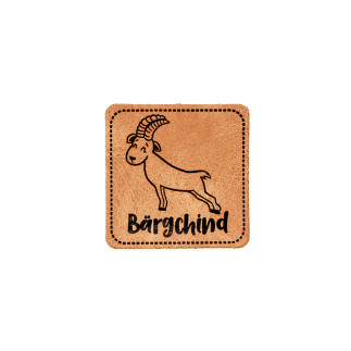 synthetic leather label - Mrs Mint - Bärgchind "iron-on"