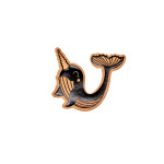 synthetic leather label - Mrs Mint - Narwhal "iron-on"