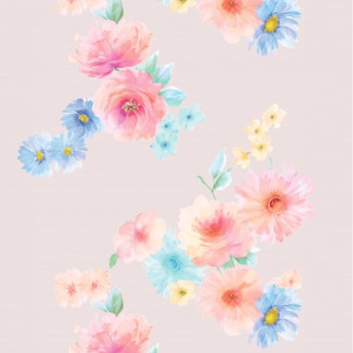 Musselin - Aquarelle Fleur de rose des bois