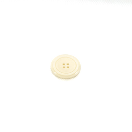 4-hole button 30mm - relief ecru