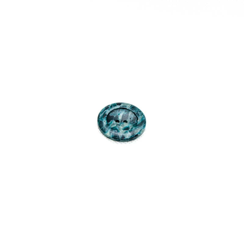 2-hole button 25mm - marble petrol