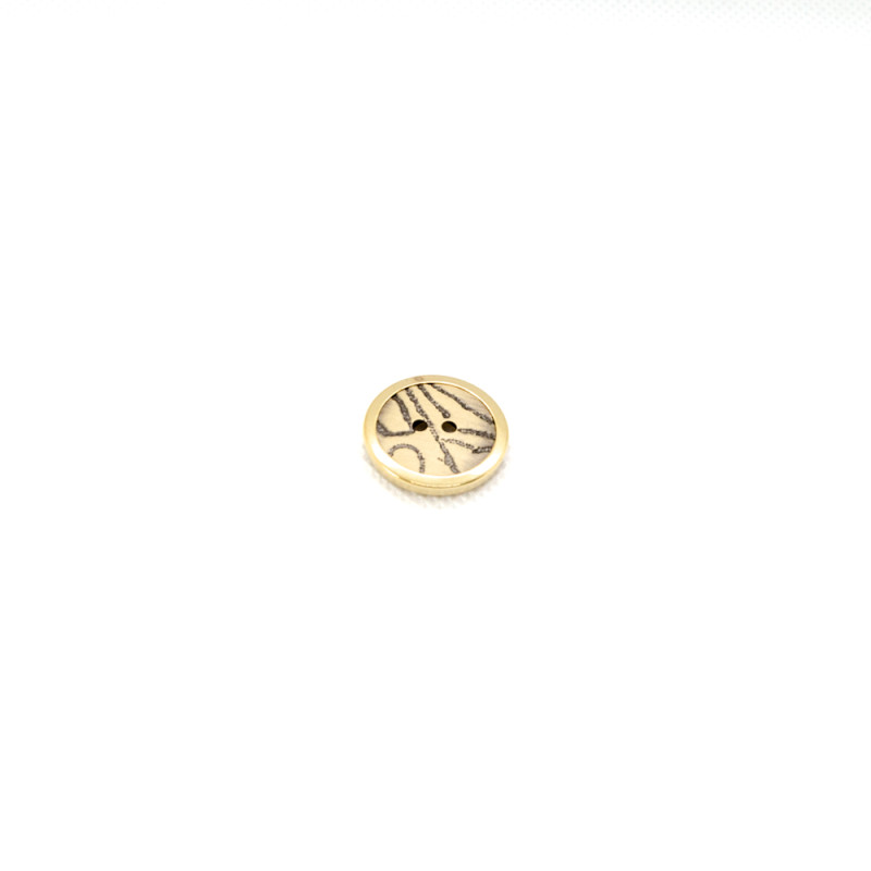 2-Loch Knopf 20mm - Relief gold