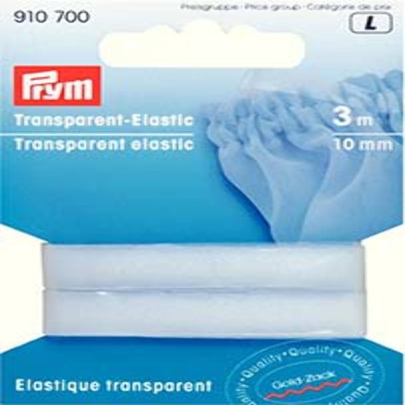 Bade-Gummi Prym Elast transparent 10mm