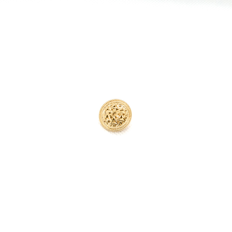 Shank button 20mm - ornaments gold