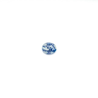 Bouton 2 trous 18 mm - bleu marbre