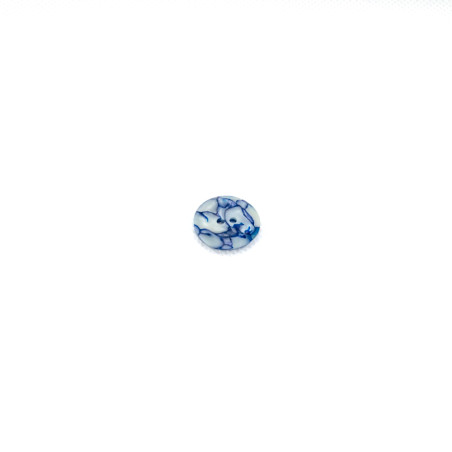 Bouton 2 trous 18 mm - bleu marbre