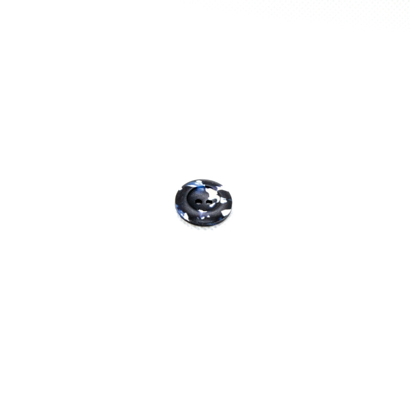 Bouton 2 trous 18 mm - marbre bleu marine Bouton 2 trous 18 mm - marbre bleu marine