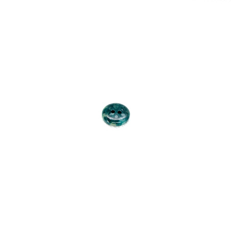 2-hole button 15mm - marble dark green