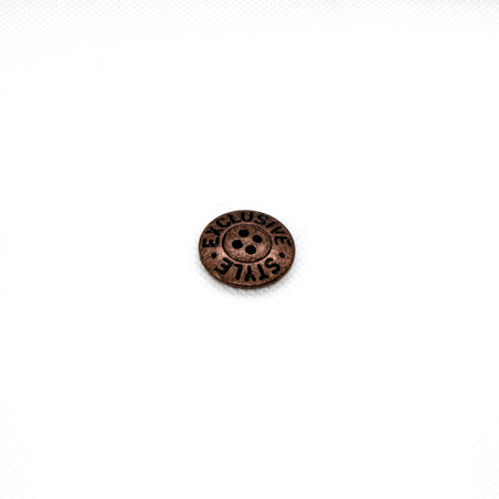 Bouton 4 trous - Cuivre métallique de style exclusif