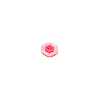 Bouton à 2 trous - Hexagone rose