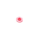 2-hole button - hexagon pink