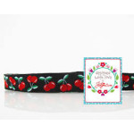 Woven ribbon - Jolly Cherry black