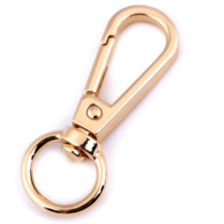 Mousqueton 12 mm or clair