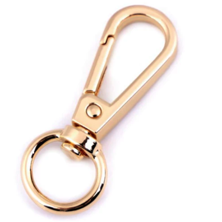 Mousqueton 12 mm or clair