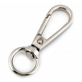 Mousqueton 12 mm argent