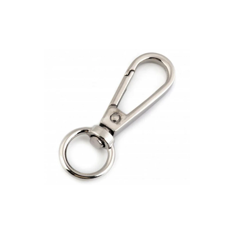 Mousqueton 12 mm argent