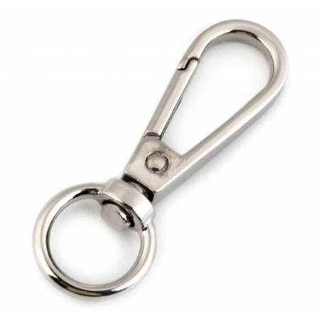 Mousqueton 12 mm argent
