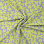 Functional jersey - swimsuit hearts neon yellow on lilac