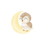 Transferts thermocollants - Mrs Mint Design - Moon Owl