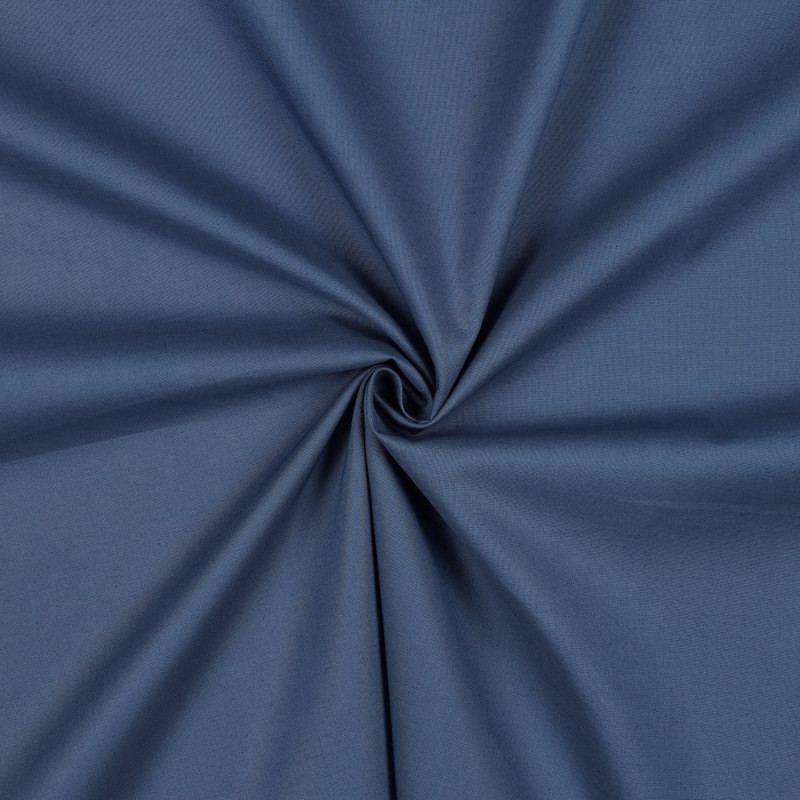 Baumwollpopline - denim blau (090)