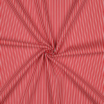 Cotton poplin - Stripe red/white (v)
