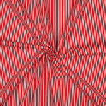 Woven Cotton Popeline - Stripe red/white (v)