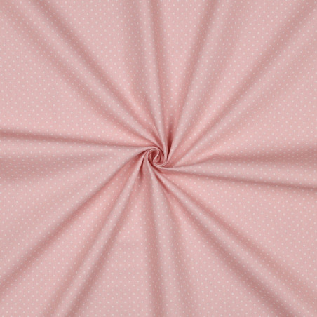 Cotton dots light pink / white